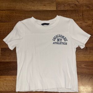 Abercrombie White Athletic Tee